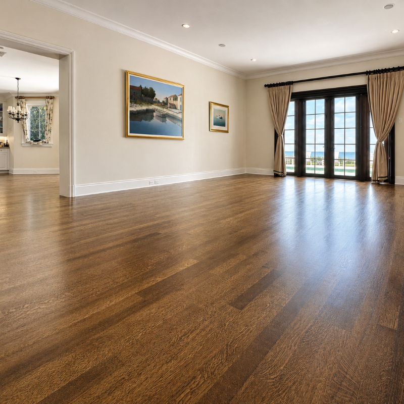 Hardwood Refinish Jupiter Florida 940sqft kicthen, dining and living room
