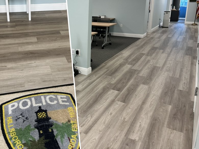 Commercial Police Vinyl Flooring Hillsboro Beach 1600 sqft