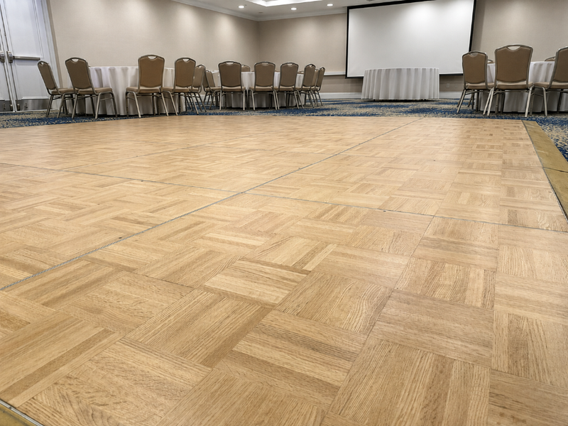 Commercial Convention Room wyndham deerfield Hotel beach front Dance floor Natural Refinish Solid Parquet wood flooring Deerfield Beach Traffic HD commercial grade high traffic finish