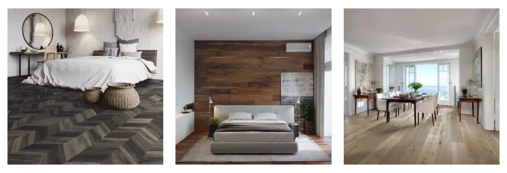 Stylish room scenes with modern flooring